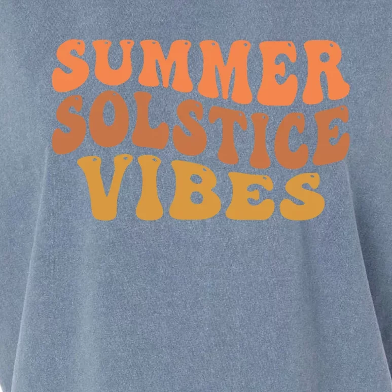 Summer Solstice Retro Wavy Vibe Garment-Dyed Women's Muscle Tee