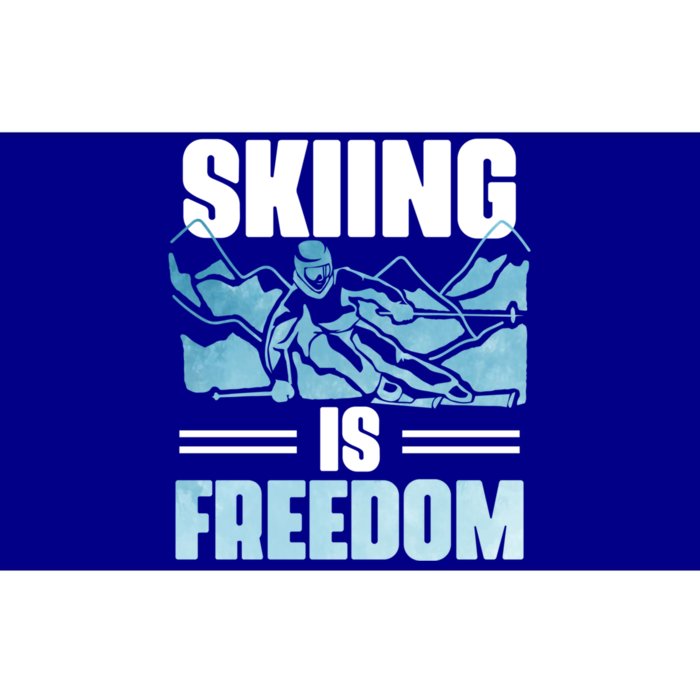 Skier Ski Racer Skiing Is Freedom Ski Lover Great Gift Bumper Sticker