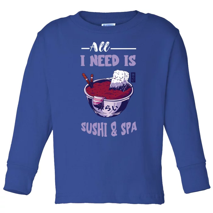 Sushi Spa Ra Bowl Japanese Foodie Asian Food Sushi Lover Gift Toddler Long Sleeve Shirt