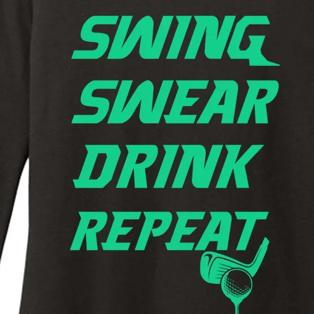 Swing Swear Repeat Golf Golfer Gag Gift Gift Womens CVC Long Sleeve Shirt