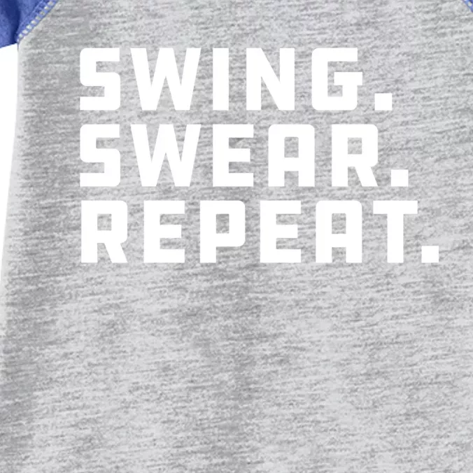 Swing Swear Repeat Funny Golf Gift Infant Baby Jersey Bodysuit