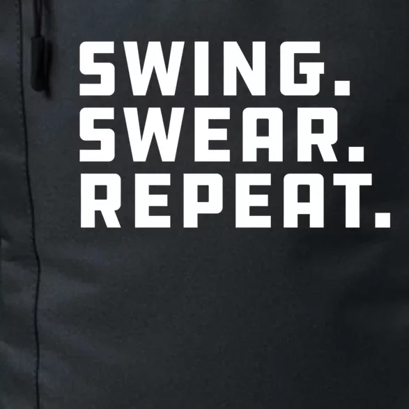 Swing Swear Repeat Funny Golf Gift Daily Commute Backpack