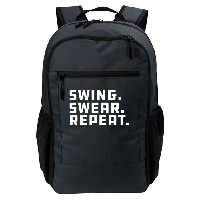 Swing Swear Repeat Funny Golf Gift Daily Commute Backpack