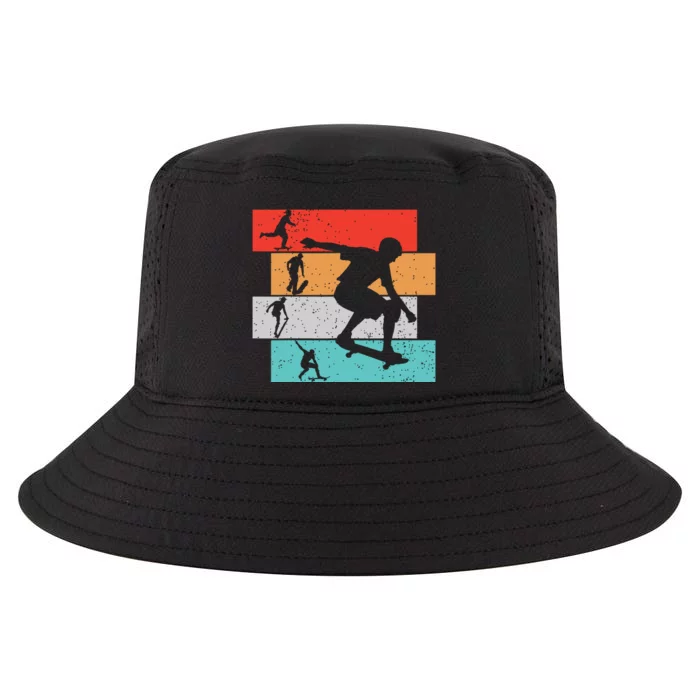 Skater Skateboarder Retro Skateboard Boy Cool Comfort Performance Bucket Hat