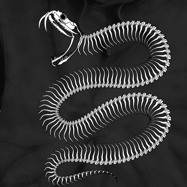 Snake Skeleton Reptile Python Cobra Herpetologist Tie Dye Hoodie