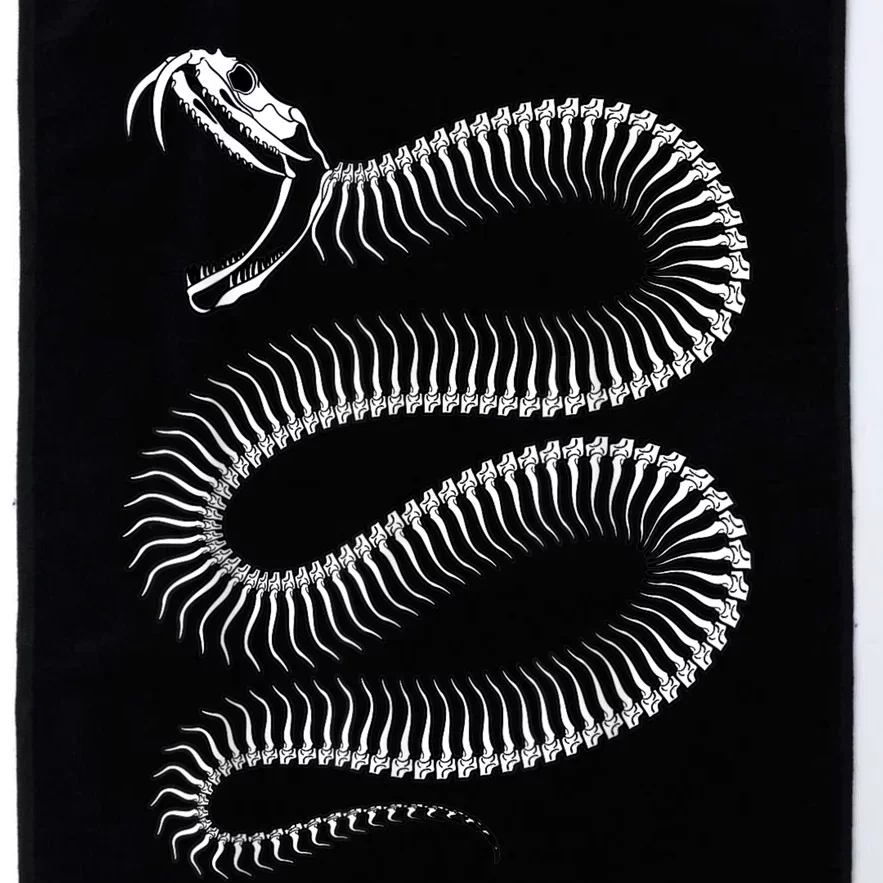 Snake Skeleton Reptile Python Cobra Herpetologist Platinum Collection Golf Towel