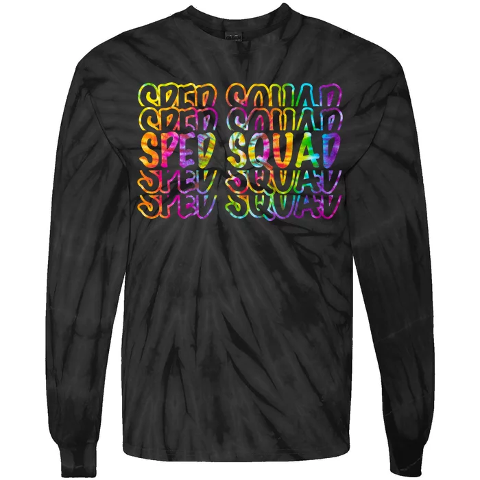 Sped Squad Rainbow Colorful Tie-Dye Long Sleeve Shirt