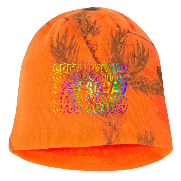 Sped Squad Rainbow Colorful Kati - Camo Knit Beanie