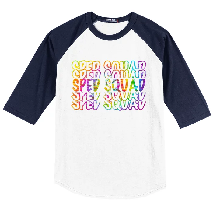 Sped Squad Rainbow Colorful Baseball Sleeve Shirt