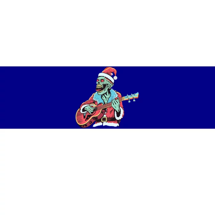 Santa Skeleton Rocker Playing Guitar Gift Bumper Sticker