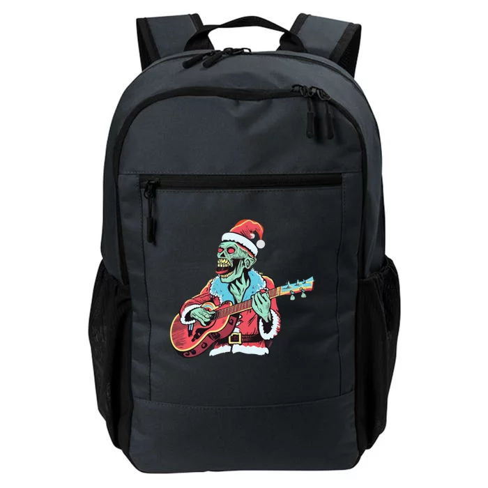 Santa Skeleton Rocker Playing Guitar Gift Daily Commute Backpack