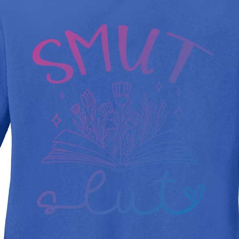 Smut Slutt Reading Smut Book Lover Bookworm Bookish Reader Gift Ladies Long Sleeve Shirt