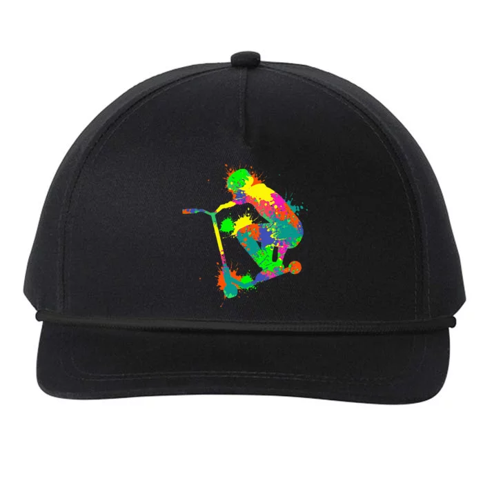 Stunt Scooter Rider Snapback Five-Panel Rope Hat