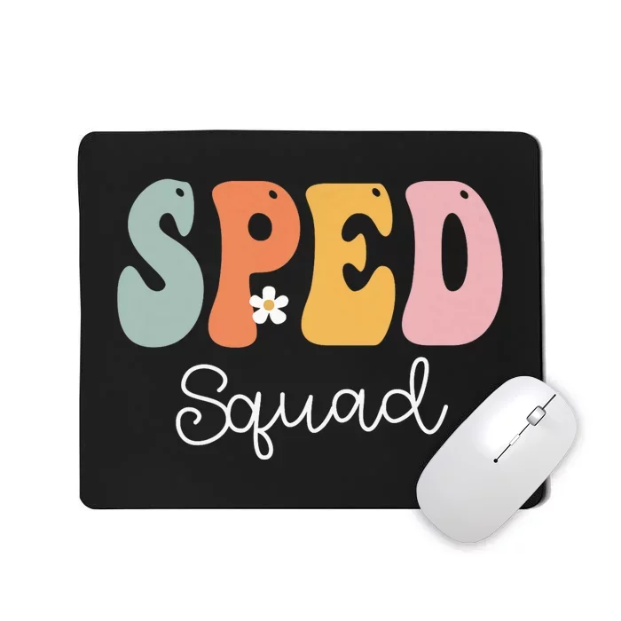 Sped Squad Retro Groovy Vintage Happy First Day Of School Mousepad