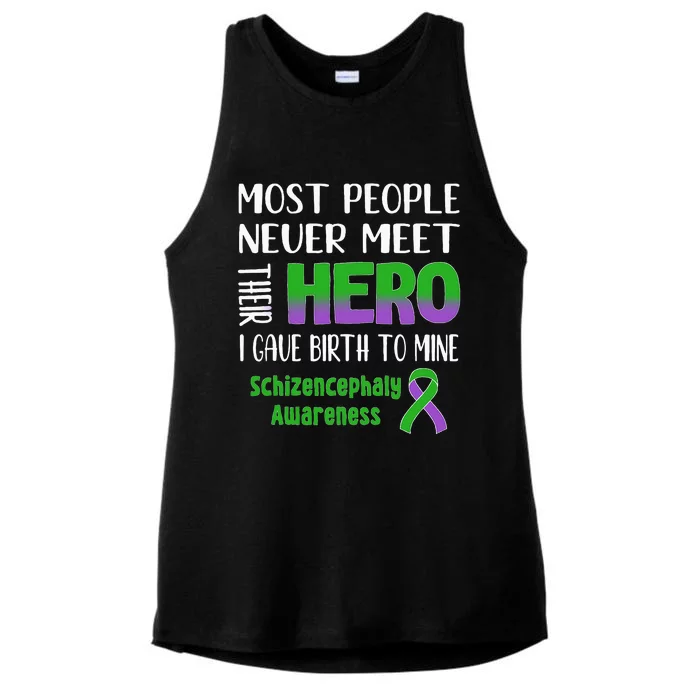 Supporting Schizencephaly Raise Awareness Ladies Tri-Blend Wicking Tank