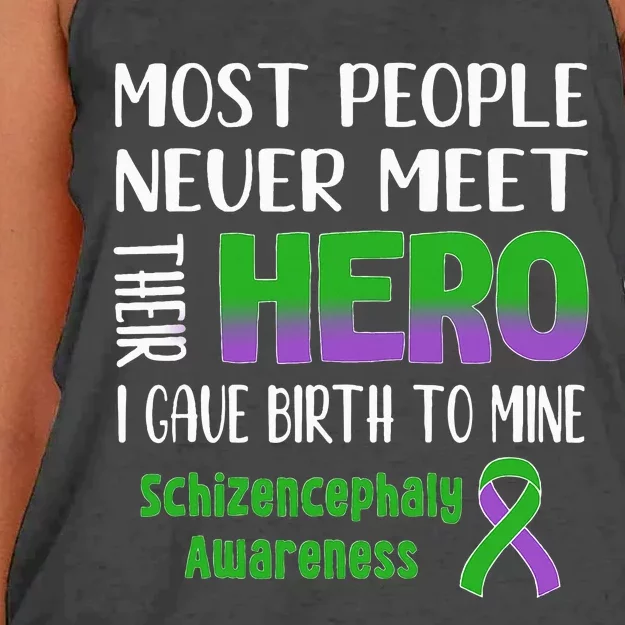 Supporting Schizencephaly Raise Awareness Women's Knotted Racerback Tank