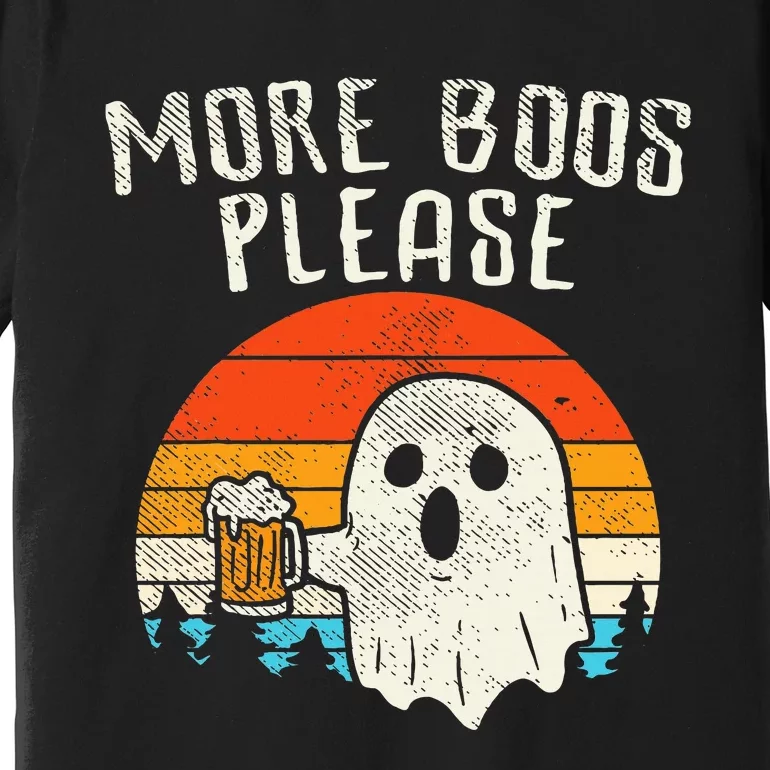 Spooky Spirits Retro Halloween Ghost Beer for a Hauntingly Good Time Premium T-Shirt