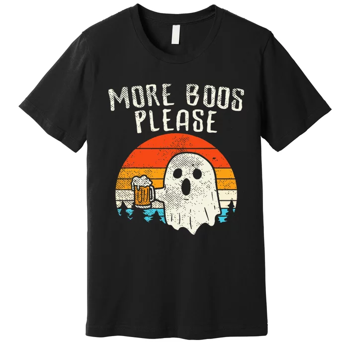 Spooky Spirits Retro Halloween Ghost Beer for a Hauntingly Good Time Premium T-Shirt