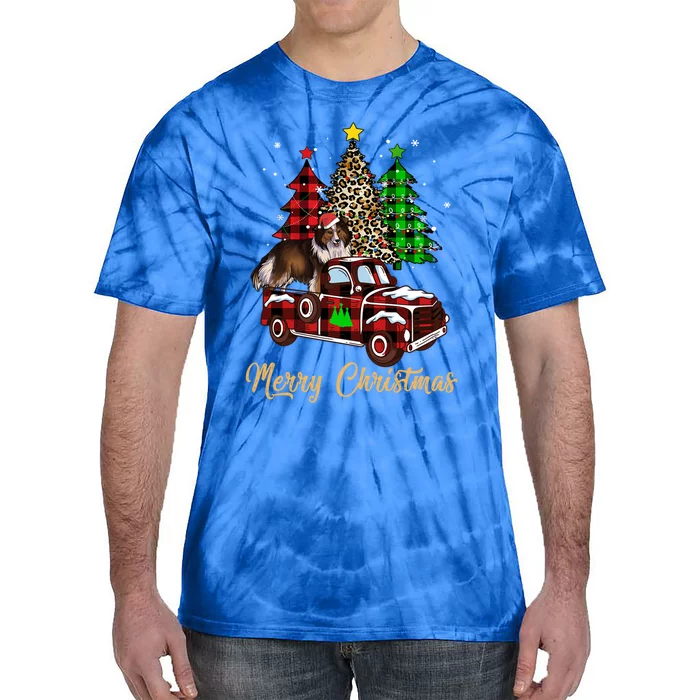 Shetland Sheepdog Riding Xmas Truck Merry Christmas Dog Meaningful Gift Tie-Dye T-Shirt