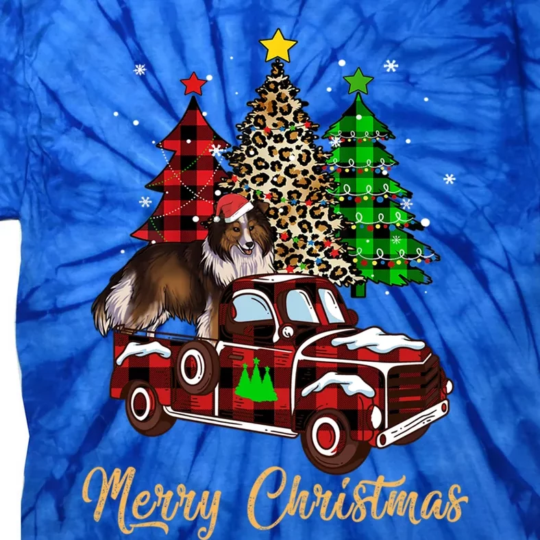 Shetland Sheepdog Riding Xmas Truck Merry Christmas Dog Meaningful Gift Tie-Dye T-Shirt