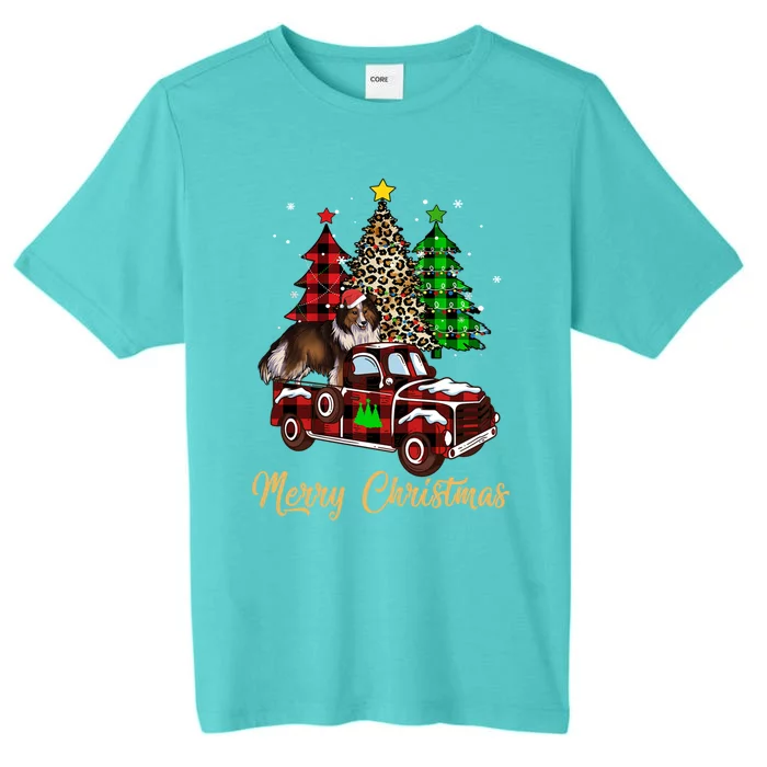 Shetland Sheepdog Riding Xmas Truck Merry Christmas Dog Meaningful Gift ChromaSoft Performance T-Shirt