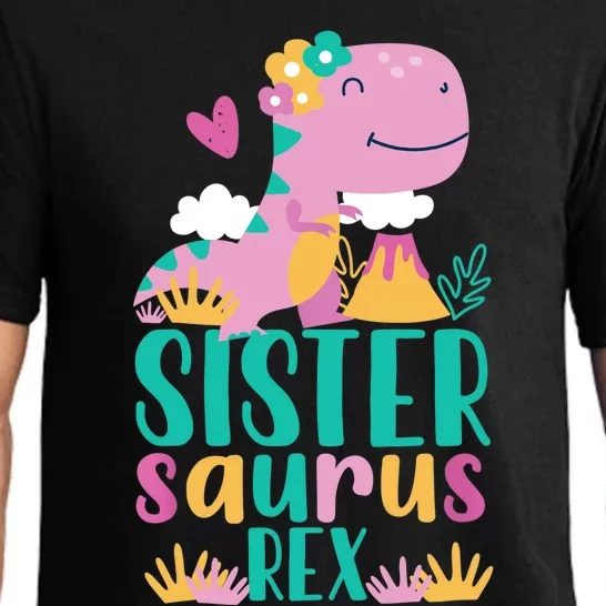 Sister Saurus Rex Dinosaur Dino Design for Pajama Set