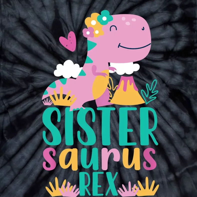 Sister Saurus Rex Dinosaur Dino Design for Tie-Dye T-Shirt