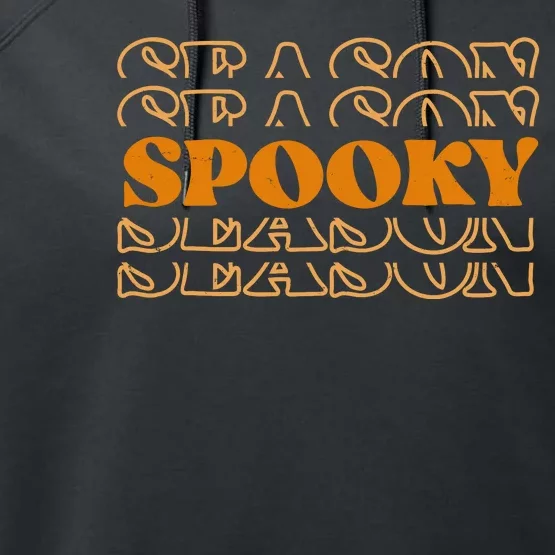 Spooky Season Retro Halloween Performance Fleece Hoodie