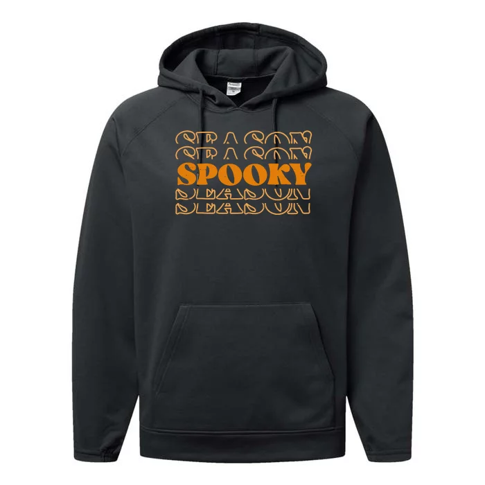 Spooky Season Retro Halloween Performance Fleece Hoodie