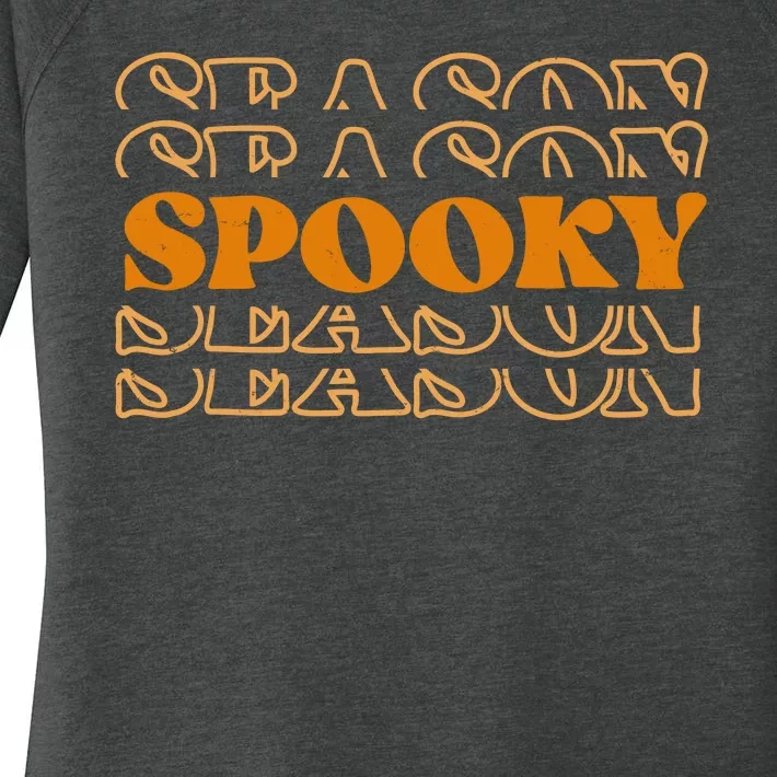 Spooky Season Retro Halloween Women's Perfect Tri Tunic Long Sleeve Shirt