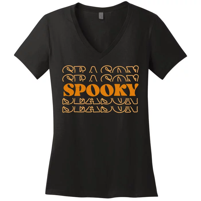 Spooky Season Retro Halloween Women's V-Neck T-Shirt