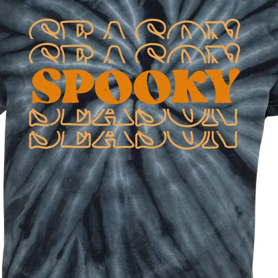 Spooky Season Retro Halloween Kids Tie-Dye T-Shirt