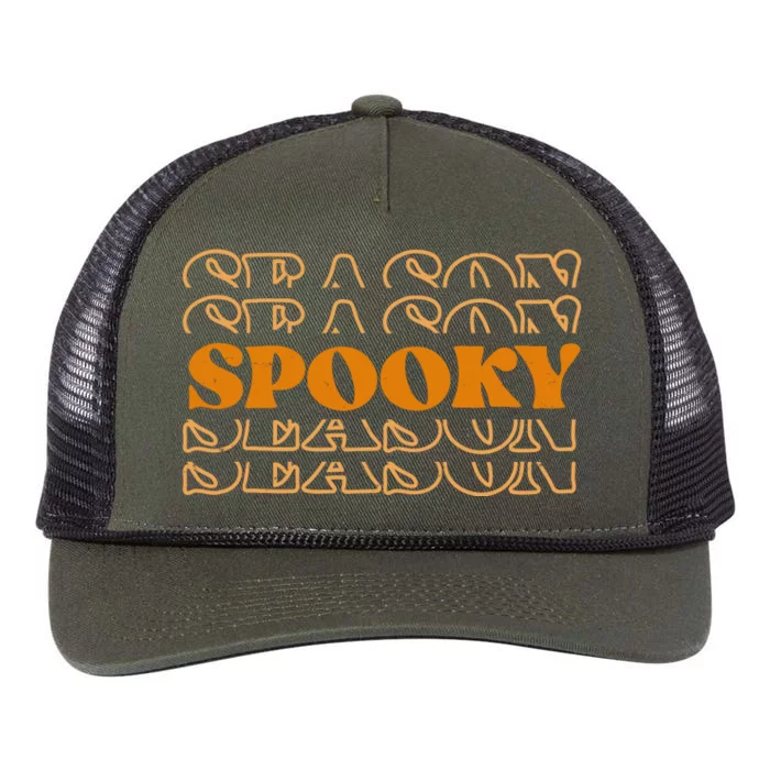 Spooky Season Retro Halloween Retro Rope Trucker Hat Cap