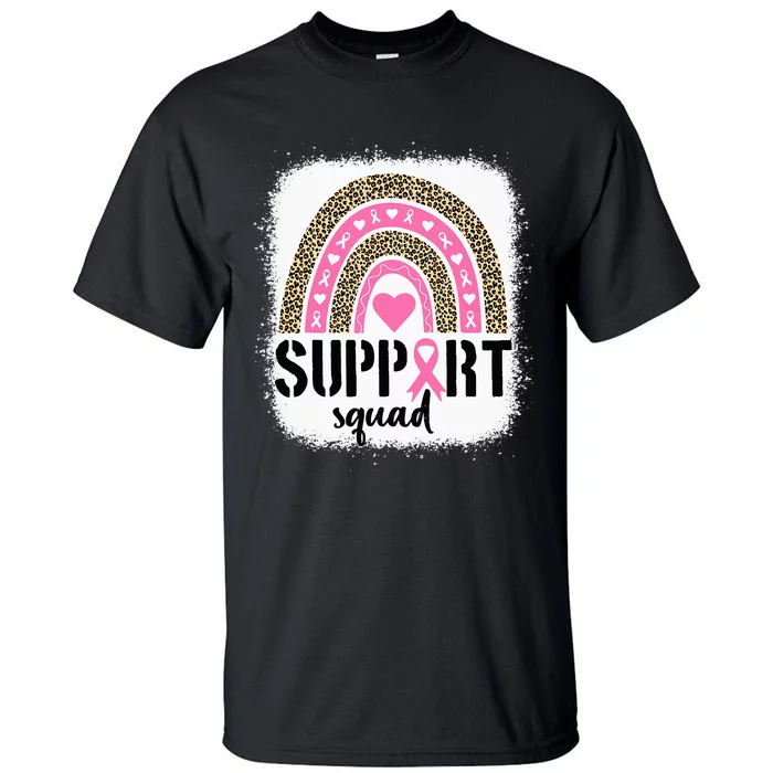 Support Squad Rainbow Pink Warrior Breast Cancer Awareness Tall T-Shirt