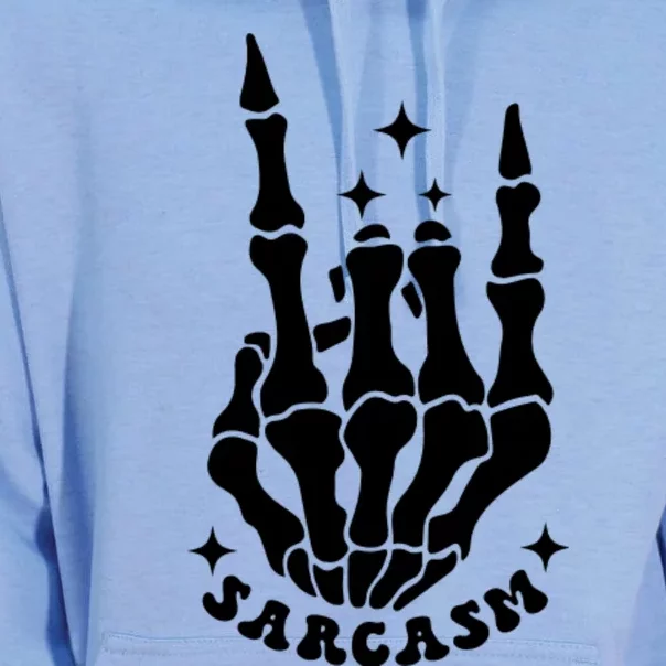 Sarcasm Skeleton Rocking Hand Sign Unisex Surf Hoodie