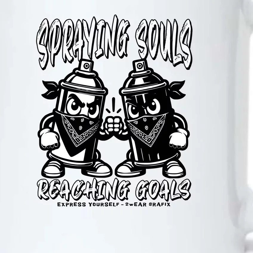 Spraying Souls Reaching Goals – Graffitistyle Art For The Bold And Driven Black Color Changing Mug