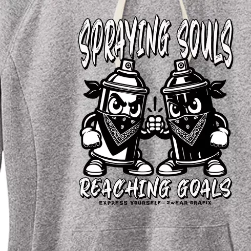 Spraying Souls Reaching Goals – Graffitistyle Art For The Bold And Driven Women's Fleece Hoodie