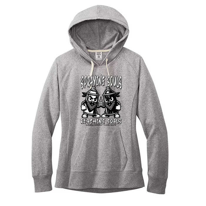 Spraying Souls Reaching Goals – Graffitistyle Art For The Bold And Driven Women's Fleece Hoodie