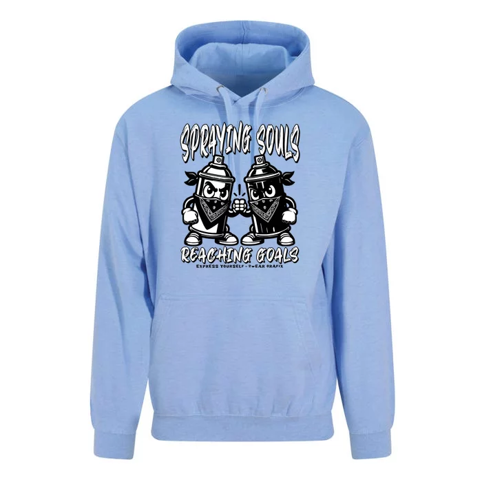 Spraying Souls Reaching Goals – Graffitistyle Art For The Bold And Driven Unisex Surf Hoodie