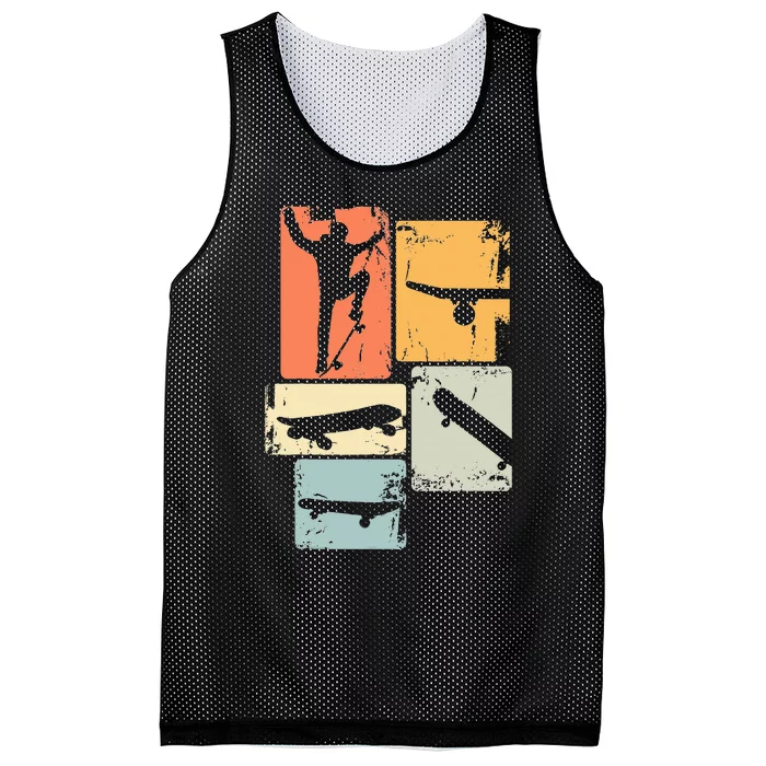 Skater Skateboarder Retro Skateboard Mesh Reversible Basketball Jersey Tank