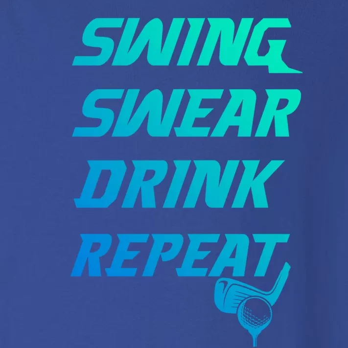 Swing Swear Repeat Golf Golfing Gag Gift Gift Toddler Long Sleeve Shirt