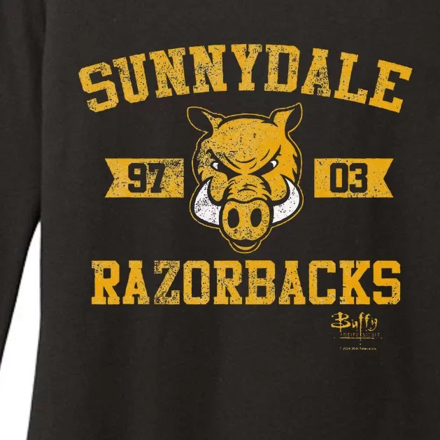 Slayer Sunnydale Razorbacks Collegiate Womens CVC Long Sleeve Shirt