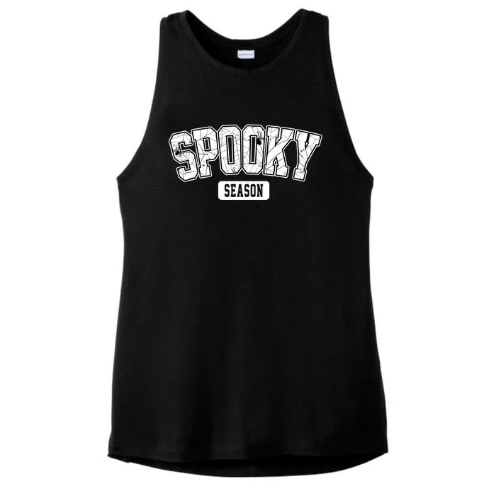 Spooky Season Retro Halloween Ladies Tri-Blend Wicking Tank