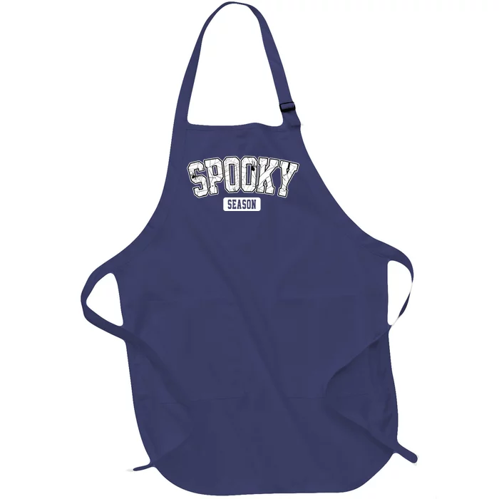 Spooky Season Retro Halloween Full-Length Apron With Pocket