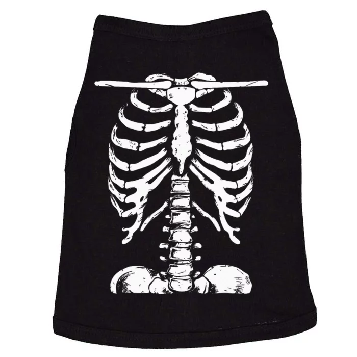 Spooky Skeleton Rib Cage Halloween Costume Decor Doggie Tank