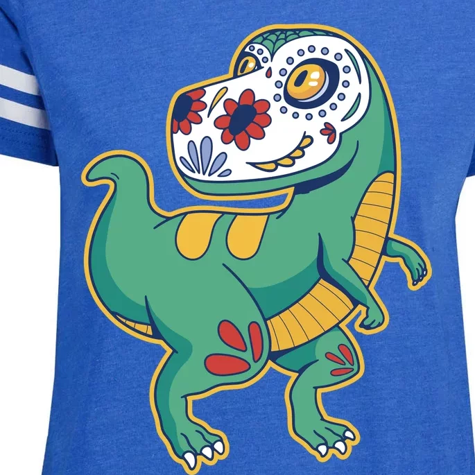 Sugar Skull Rex Cinco De Mayo Enza Ladies Jersey Football T-Shirt