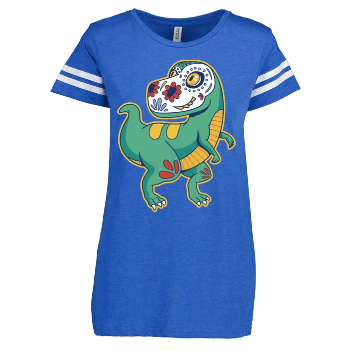 Sugar Skull Rex Cinco De Mayo Enza Ladies Jersey Football T-Shirt