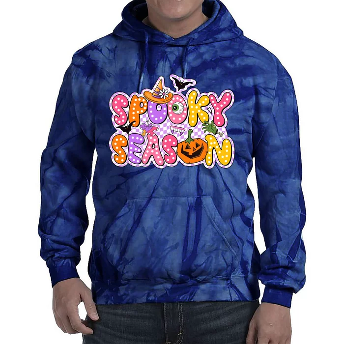 Spooky Season Retro Halloween Tie Dye Hoodie