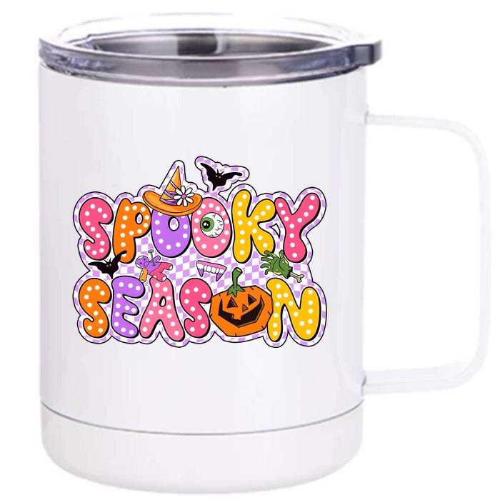 Spooky Season Retro Halloween Front & Back 12oz Stainless Steel Tumbler Cup