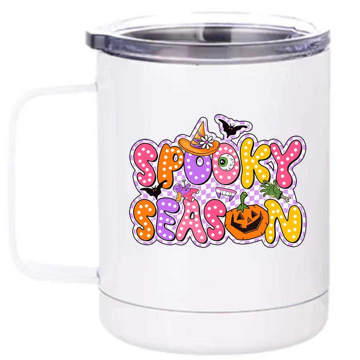 Spooky Season Retro Halloween Front & Back 12oz Stainless Steel Tumbler Cup